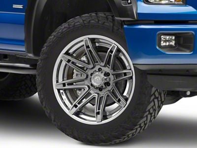 Fuel Wheels Fusion Forged Brawl Platinum with Chrome Lip 6-Lug Wheel; 22x10; -18mm Offset (15-20 F-150)