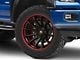 Fuel Wheels Fusion Forged Burn Matte Black with Candy Red Lip 6-Lug Wheel; 24x12; -44mm Offset (15-20 F-150)