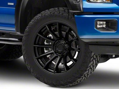 Fuel Wheels Fusion Forged Burn Matte Black with Gloss Black Lip 6-Lug Wheel; 22x12; -44mm Offset (15-20 F-150)