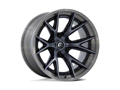 Fuel Wheels Fusion Forged Catalyst Gloss Black Brushed Dark Tinted Clear 6-Lug Wheel; 24x12; -44mm Offset (15-20 F-150)