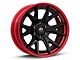 Fuel Wheels Fusion Forged Catalyst Matte Black with Candy Red Lip 6-Lug Wheel; 20x9; 1mm Offset (15-20 F-150)