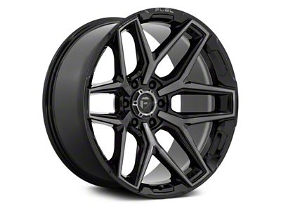 Fuel Wheels Fusion Forged Flux Gloss Black Brushed with Gray Tint 6-Lug Wheel; 17x9; 1mm Offset (15-20 F-150)