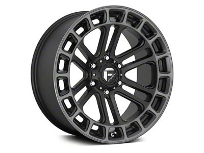 Fuel Wheels Heater Matte Black Double Dark Tint Machined 6-Lug Wheel; 22x10; -13mm Offset (15-20 F-150)