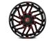 Fuel Wheels Hurricane Gloss Black Milled Red Tint 6-Lug Wheel; 20x10; -18mm Offset (15-20 F-150)
