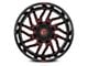 Fuel Wheels Hurricane Gloss Black Milled Red Tint 6-Lug Wheel; 20x9; 1mm Offset (15-20 F-150)