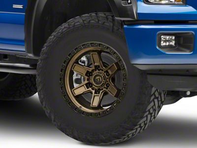 Fuel Wheels Kicker Matte Bronze with Black Bead Ring 6-Lug Wheel; 17x9; -12mm Offset (15-20 F-150)