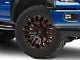 Fuel Wheels Quake Gloss Black Milled with Red Tint 6-Lug Wheel; 20x9; 1mm Offset (15-20 F-150)