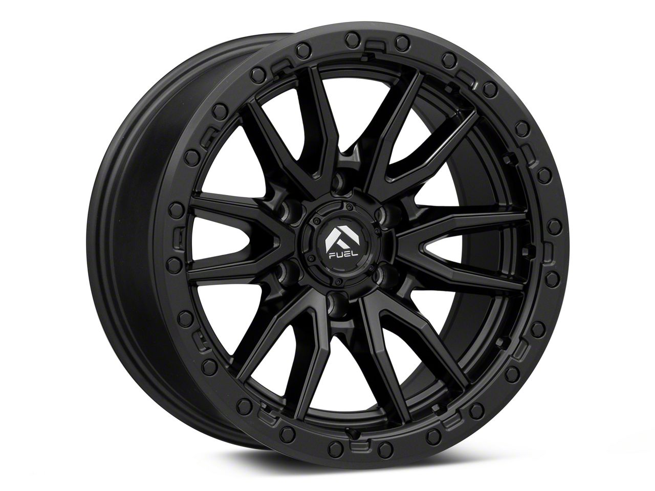 Fuel Wheels F-150 Rebel Matte Black 6-lug Wheel; 18x9; -12mm Offset 