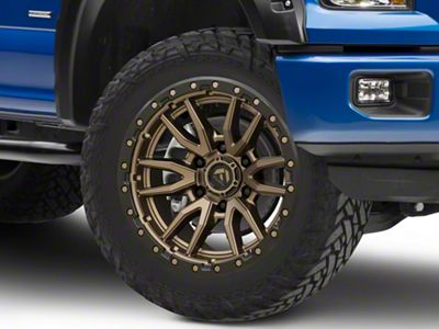 Fuel Wheels Rebel Matte Bronze with Black Bead Ring 6-Lug Wheel; 22x9; 20mm Offset (15-20 F-150)