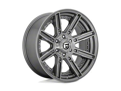 Fuel Wheels Rogue Platinum Brushed Gunmetal with Tinted Clear 6-Lug Wheel; 20x10; -18mm Offset (15-20 F-150)