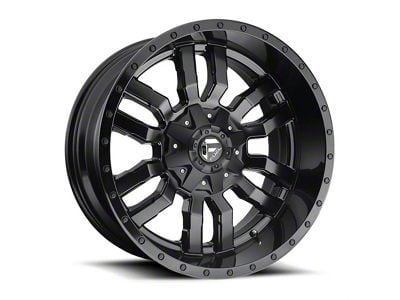 Fuel Wheels Sledge Matte Black Gloss Black Lip 6-Lug Wheel; 17x9; 2mm Offset (15-20 F-150)
