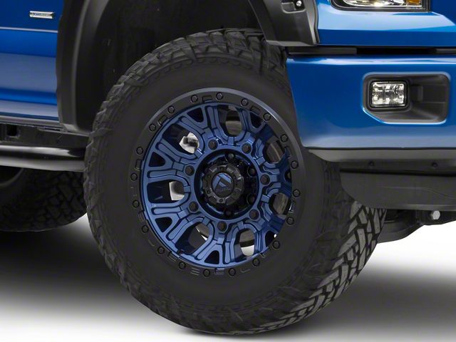 Fuel Wheels Traction Dark Blue with Black Ring 6-Lug Wheel; 20x9; 1mm Offset (15-20 F-150)