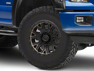 Fuel Wheels Traction Matte Black with Double Dark Tint 6-Lug Wheel; 17x9; 1mm Offset (15-20 F-150)