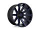 Fuel Wheels Contra Gloss Black with Blue Tinted Clear 8-Lug Wheel; 24x14; -75mm Offset (15-19 Sierra 2500 HD)