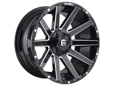Fuel Wheels Contra Gloss Black Milled 8-Lug Wheel; 20x10; -18mm Offset (15-19 Sierra 2500 HD)