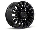 Fuel Wheels Flame Blackout 8-Lug Wheel; 20x9; 1mm Offset (15-19 Sierra 2500 HD)