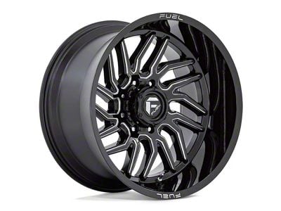 Fuel Wheels Hurricane Gloss Black Milled 8-Lug Wheel; 22x12; -44mm Offset (15-19 Sierra 2500 HD)