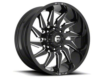 Fuel Wheels Saber Gloss Black Milled 8-Lug Wheel; 20x9; 1mm Offset (15-19 Sierra 2500 HD)