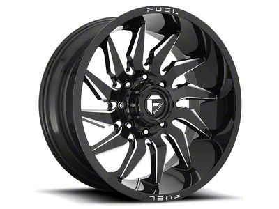 Fuel Wheels Saber Gloss Black Milled 8-Lug Wheel; 22x12; -44mm Offset (15-19 Sierra 2500 HD)