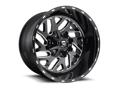 Fuel Wheels Triton Gloss Black Milled 8-Lug Wheel; 22x10; -18mm Offset (15-19 Sierra 2500 HD)