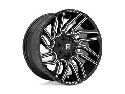 Fuel Wheels Typhoon Gloss Black Milled 8-Lug Wheel; 20x10; -18mm Offset (15-19 Sierra 2500 HD)