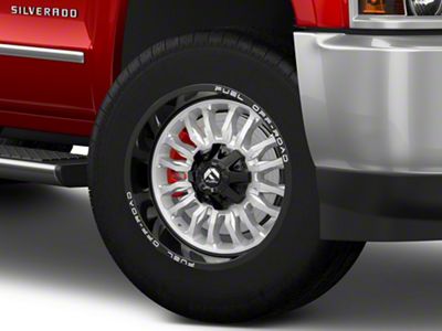 Fuel Wheels Arc Silver Brushed Face with Milled Black Lip 8-Lug Wheel; 20x10; -18mm Offset (15-19 Silverado 2500 HD)