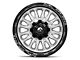 Fuel Wheels Arc Silver Brushed Face with Milled Black Lip 8-Lug Wheel; 22x12; -44mm Offset (15-19 Silverado 2500 HD)