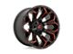 Fuel Wheels Assault Matte Black Red Milled 8-Lug Wheel; 20x9; 1mm Offset (15-19 Silverado 2500 HD)