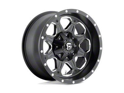 Fuel Wheels Boost Matte Black Milled 8-Lug Wheel; 18x9; 1mm Offset (15-19 Silverado 2500 HD)