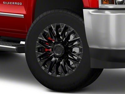 Fuel Wheels Flame Blackout 8-Lug Wheel; 20x9; 1mm Offset (15-19 Silverado 2500 HD)