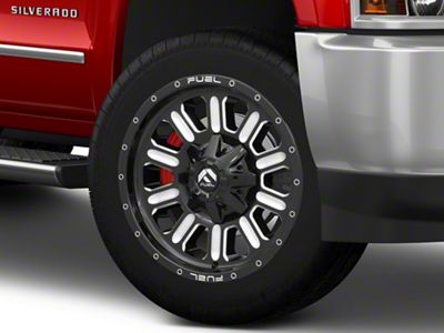 Fuel Wheels Hammer Gloss Black Milled 8-Lug Wheel; 22x10; -18mm Offset (15-19 Silverado 2500 HD)