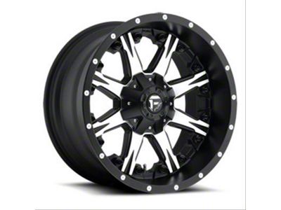 Fuel Wheels Nutz Matte Black Machined 8-Lug Wheel; 20x9; 20mm Offset (15-19 Silverado 2500 HD)