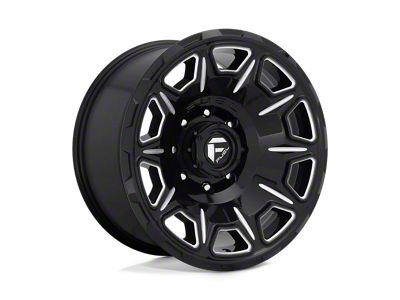 Fuel Wheels Podium Matte Gunmetal with Black Bead Ring 8-Lug Wheel; 18x9; 20mm Offset (15-19 Silverado 2500 HD)