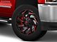 Fuel Wheels Reaction Gloss Black Milled with Red Tint 8-Lug Wheel; 22x12; -44mm Offset (15-19 Silverado 2500 HD)