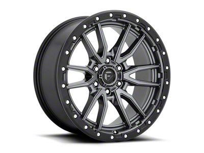 Fuel Wheels Rebel Matte Gunmetal with Black Ring 8-Lug Wheel; 20x10; -18mm Offset (15-19 Silverado 2500 HD)