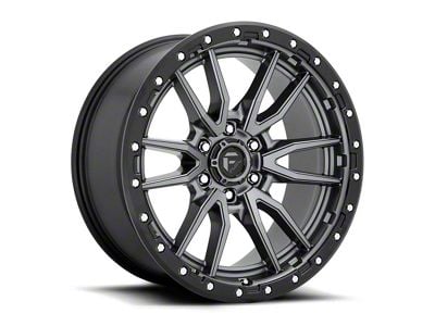 Fuel Wheels Rebel Matte Gunmetal with Black Ring 8-Lug Wheel; 22x10; -18mm Offset (15-19 Silverado 2500 HD)