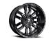 Fuel Wheels Sledge Matte Black with Gloss Black Lip 8-Lug Wheel; 18x9; -12mm Offset (15-19 Silverado 2500 HD)