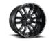 Fuel Wheels Sledge Matte Black with Gloss Black Lip 8-Lug Wheel; 18x9; 1mm Offset (15-19 Silverado 2500 HD)