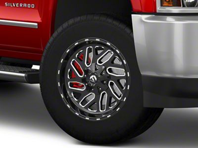 Fuel Wheels Triton Gloss Black Milled 8-Lug Wheel; 20x9; 20mm Offset (15-19 Silverado 2500 HD)