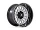 Fuel Wheels Arc Silver Brushed Face with Milled Black Lip 8-Lug Wheel; 22x12; -44mm Offset (15-19 Silverado 3500 HD SRW)