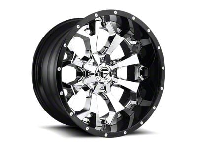 Fuel Wheels Assault Chrome with Gloss Black Lip 8-Lug Wheel; 20x10; -18mm Offset (15-19 Silverado 3500 HD SRW)