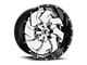 Fuel Wheels Cleaver Chrome with Gloss Black Lip 8-Lug Wheel; 20x9; 20mm Offset (15-19 Silverado 3500 HD SRW)