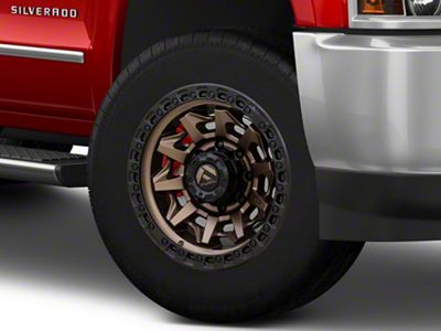 Fuel Wheels Covert Matte Bronze with Black Bead Ring 8-Lug Wheel; 20x10; -18mm Offset (15-19 Silverado 3500 HD SRW)