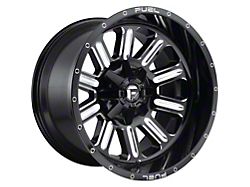 Fuel Wheels Hardline Gloss Black Milled 8-Lug Wheel; 18x9; 1mm Offset (15-19 Silverado 3500 HD SRW)