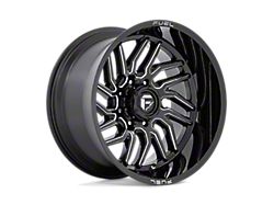 Fuel Wheels Hurricane Gloss Black Milled 8-Lug Wheel; 20x9; 1mm Offset (15-19 Silverado 3500 HD SRW)