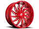 Fuel Wheels Saber Candy Red Milled 8-Lug Wheel; 22x12; -44mm Offset (15-19 Silverado 3500 HD SRW)