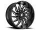 Fuel Wheels Saber Gloss Black Milled 8-Lug Wheel; 22x12; -44mm Offset (15-19 Silverado 3500 HD SRW)