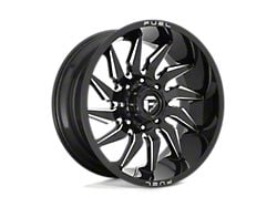 Fuel Wheels Saber Gloss Black Milled 8-Lug Wheel; 20x10; -18mm Offset (15-19 Silverado 3500 HD SRW)