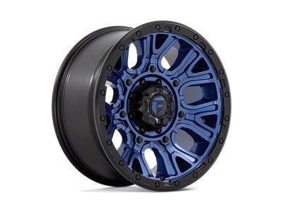 Fuel Wheels Traction Dark Blue with Black Ring 8-Lug Wheel; 20x9; 1mm Offset (15-19 Silverado 3500 HD SRW)