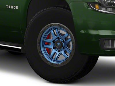 Fuel Wheels Ammo Gloss Blue with Black Bead Ring 6-Lug Wheel; 17x9; -12mm Offset (15-20 Tahoe)